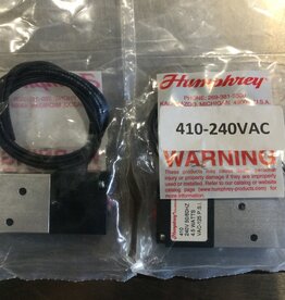 4-WAY DIRECT ACTING SOLENOID VALVE, 240VAC, 50/60Hz, 4.5 WATTS, 125 PSI, 1/8-27 PORTS