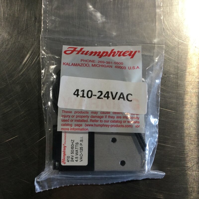 4-WAY DIRECT ACTING SOLENOID VALVE, 24VAC, 50/60Hz, 4.5 WATTS, 125 PSI, 1/8-27 PORTS