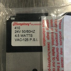 4-WAY DIRECT ACTING SOLENOID VALVE, 24VAC, 50/60Hz, 4.5 WATTS, 125 PSI, 1/8-27 PORTS
