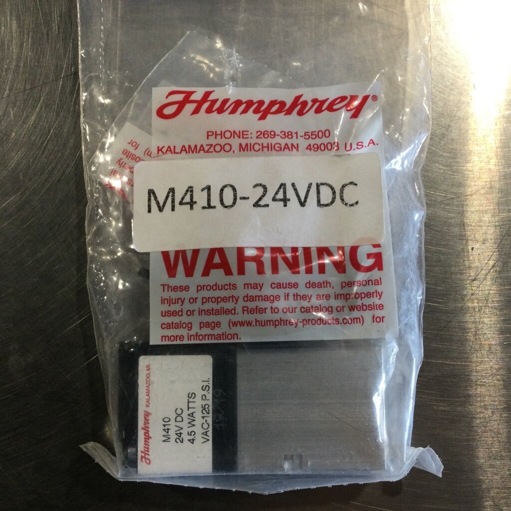 4-WAY DIRECT ACTING MANIFOLD SOLENOID VALVE, 24VDC, 4.5 WATTS,125 PSI, 1/8-27 PORTS