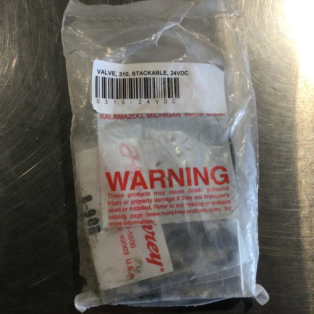 3-WAY DIRECT ACTING STACKABLE SOLENOID VALVE, 24VDC, 4.5 WATTS, 125 PSI, 1/8-27 PORTS