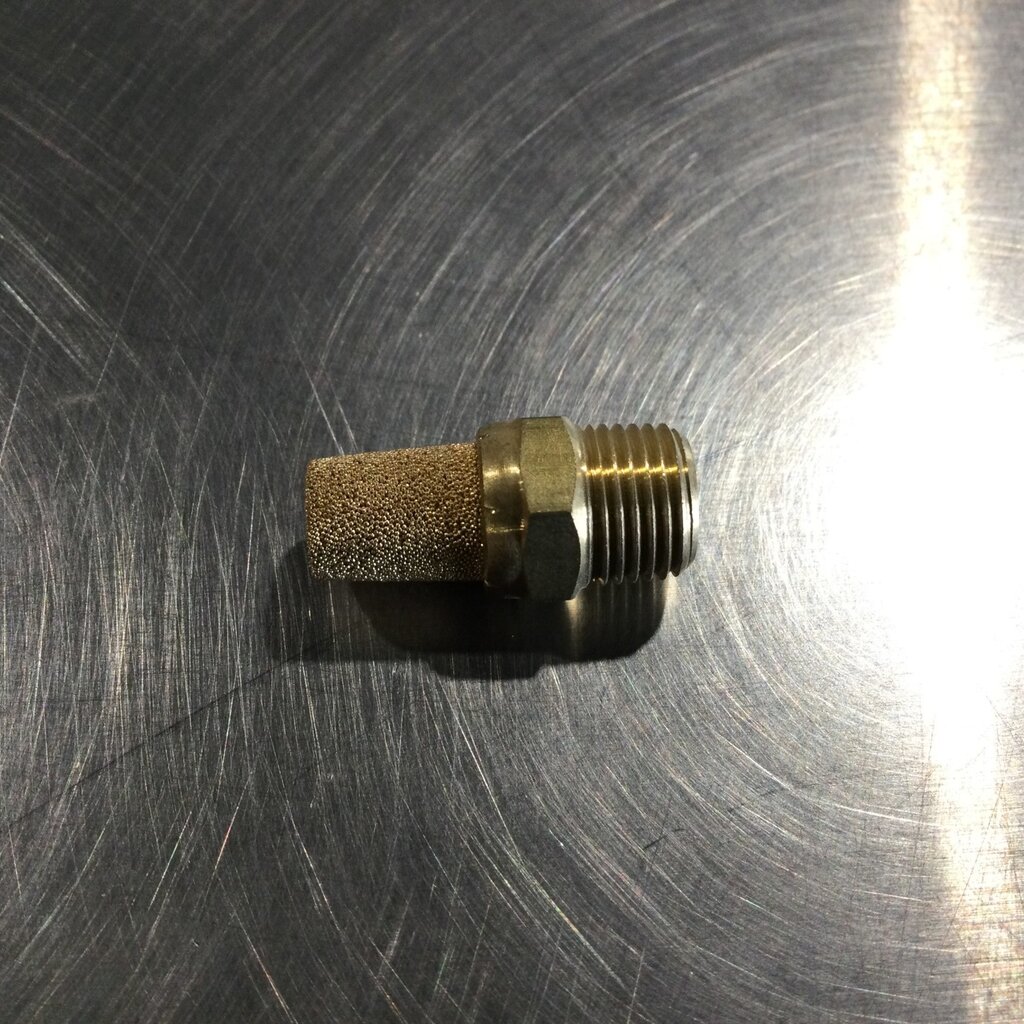 BRASS CONE AIR EXHAUST MUFFLER 1/8 MPT