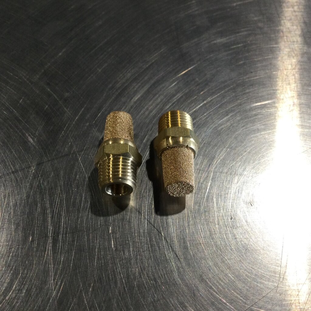 BRASS CONE AIR EXHAUST MUFFLER 1/8 MPT