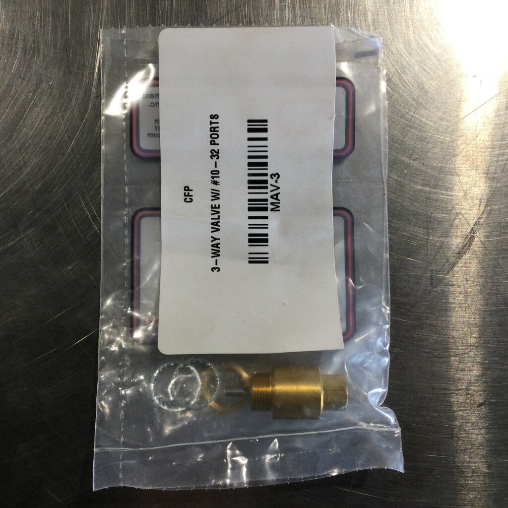 3-WAY VALVE W/ #10-32 PORTS