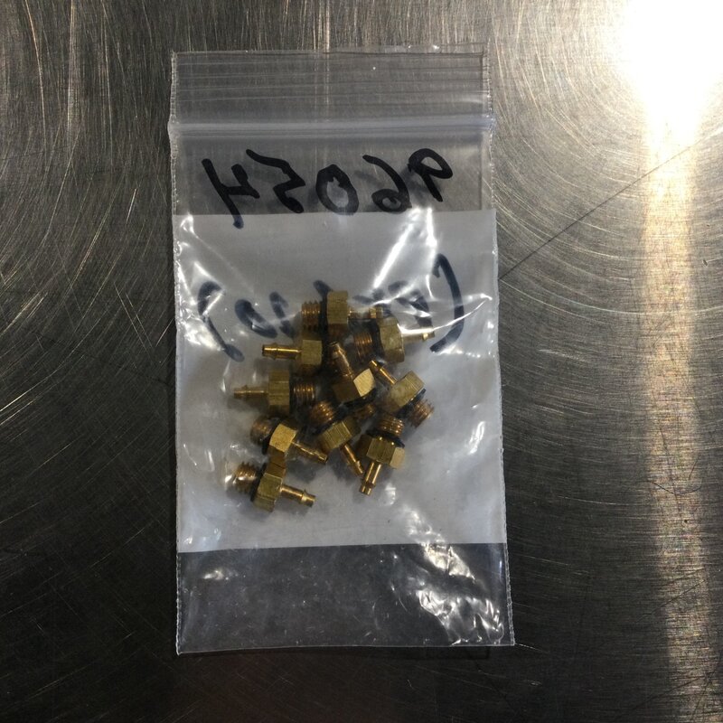 BARB FITTING BRASS #10-32 X 1/16 (individual)