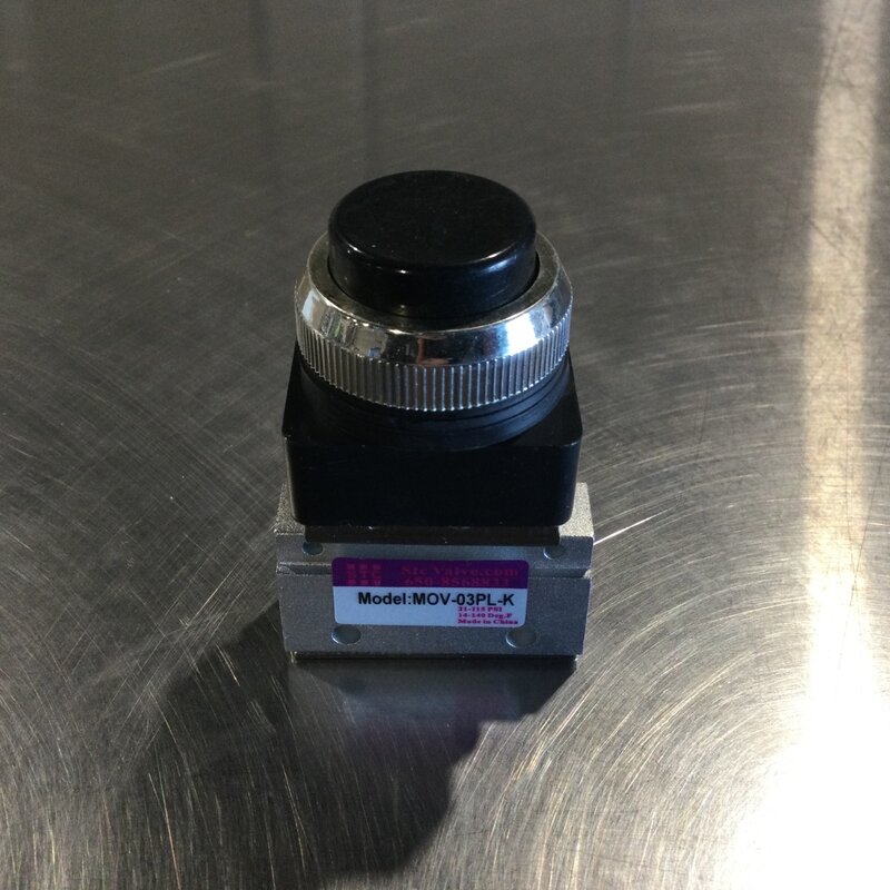 CROWD GATE SWITCH, MOMENTARY PUSH BUTTON, 1/8 NPT, 2-PORT, 3-WAY