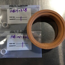 SPI 4" BFV SILICONE SEAT GASKET INCLUDES XY0168 & XY0169 TEFLON STEM BUSHINGS