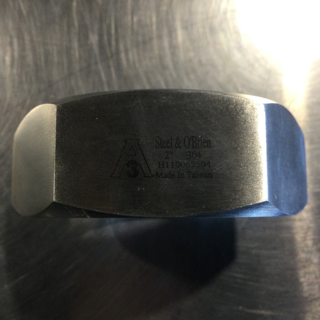 DIXON 2” S/S HEX NUT