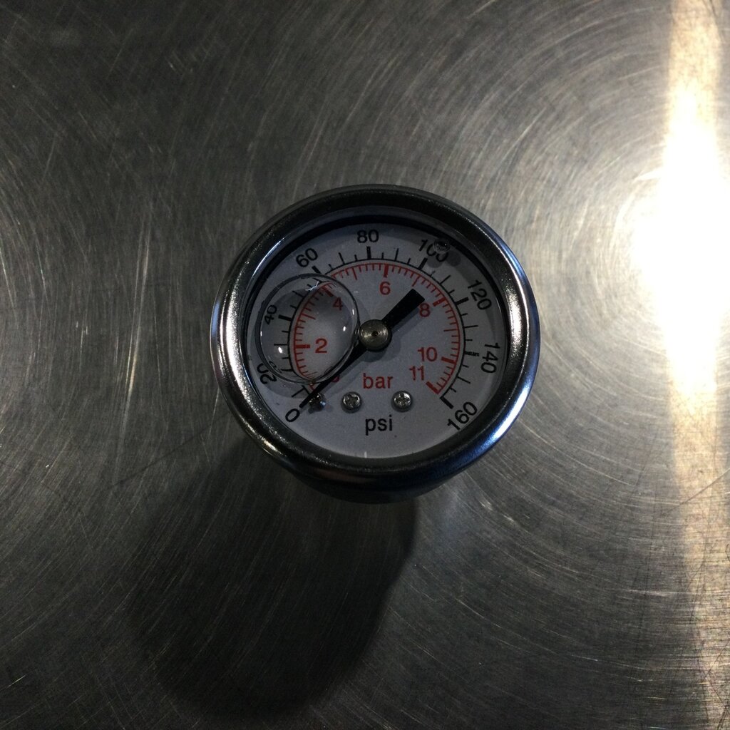 GAUGE W/ 1-1/2 FACE, 0-160 PSI, 1/8NPT PANEL CLAMP