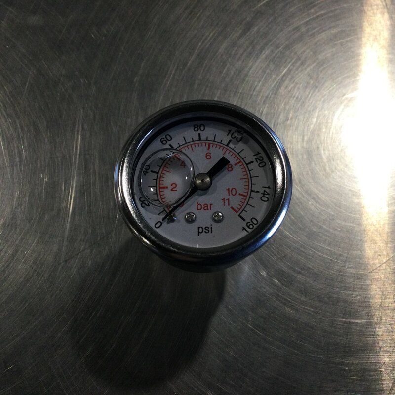 GAUGE W/ 1-1/2 FACE, 0-160 PSI, 1/8NPT PANEL CLAMP