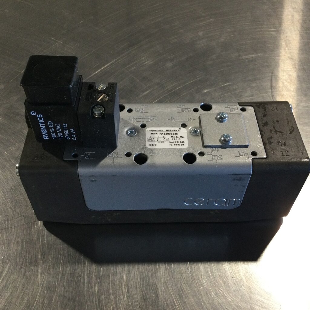 AIRTEK TW55 AVENTICS AIR CONTROL VALVE,  BASE MOUNTED, 4-WAY, 1-SOLENOID, 2-POSITION, PORT SIZE 1/2-14, 120VAC