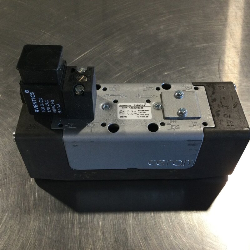 AIRTEK TW55 AVENTICS AIR CONTROL VALVE,  BASE MOUNTED, 4-WAY, 1-SOLENOID, 2-POSITION, PORT SIZE 1/2-14, 120VAC