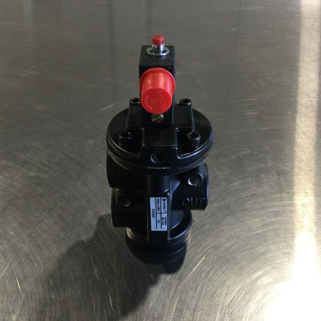 1/2 INLINE POPPET VALVE, 3-WAY, 3/8 NPT, 3-PORT, 2-POSITION, NORMALLY CLOSED
