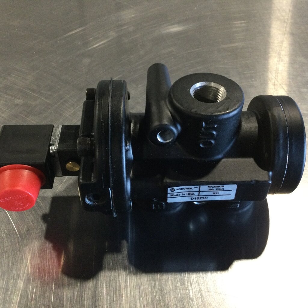 1/2 INLINE POPPET VALVE, 3-WAY, 3/8 NPT, 3-PORT, 2-POSITION, NORMALLY CLOSED