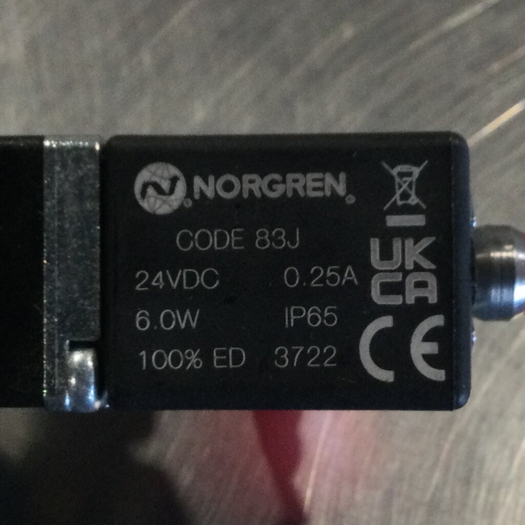 1/2 INLINE POPPET VALVE, 3-WAY, 3/8 NPT, 3-PORT, 2-POSITION, NORMALLY CLOSED
