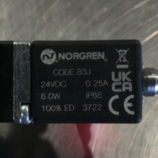 1/2 INLINE POPPET VALVE, 3-WAY, 3/8 NPT, 3-PORT, 2-POSITION, NORMALLY CLOSED