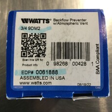 WATTS 3/4 9D-M2 BACKFLOW PREVENTER