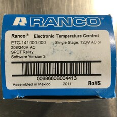 RANCO TEMPERATURE CONTROL 120/208/240 VAC, SPDT RELAY