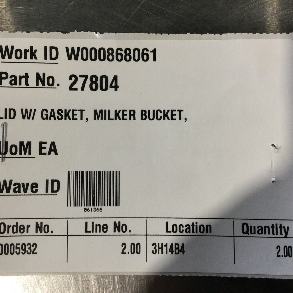 BOUMATIC FRESH COW LID W/ GASKET