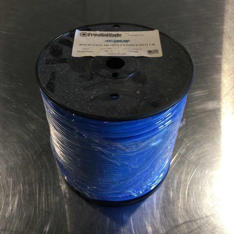 5/32 BLUE POLYETHLENE HARD TUBING (PER FT)