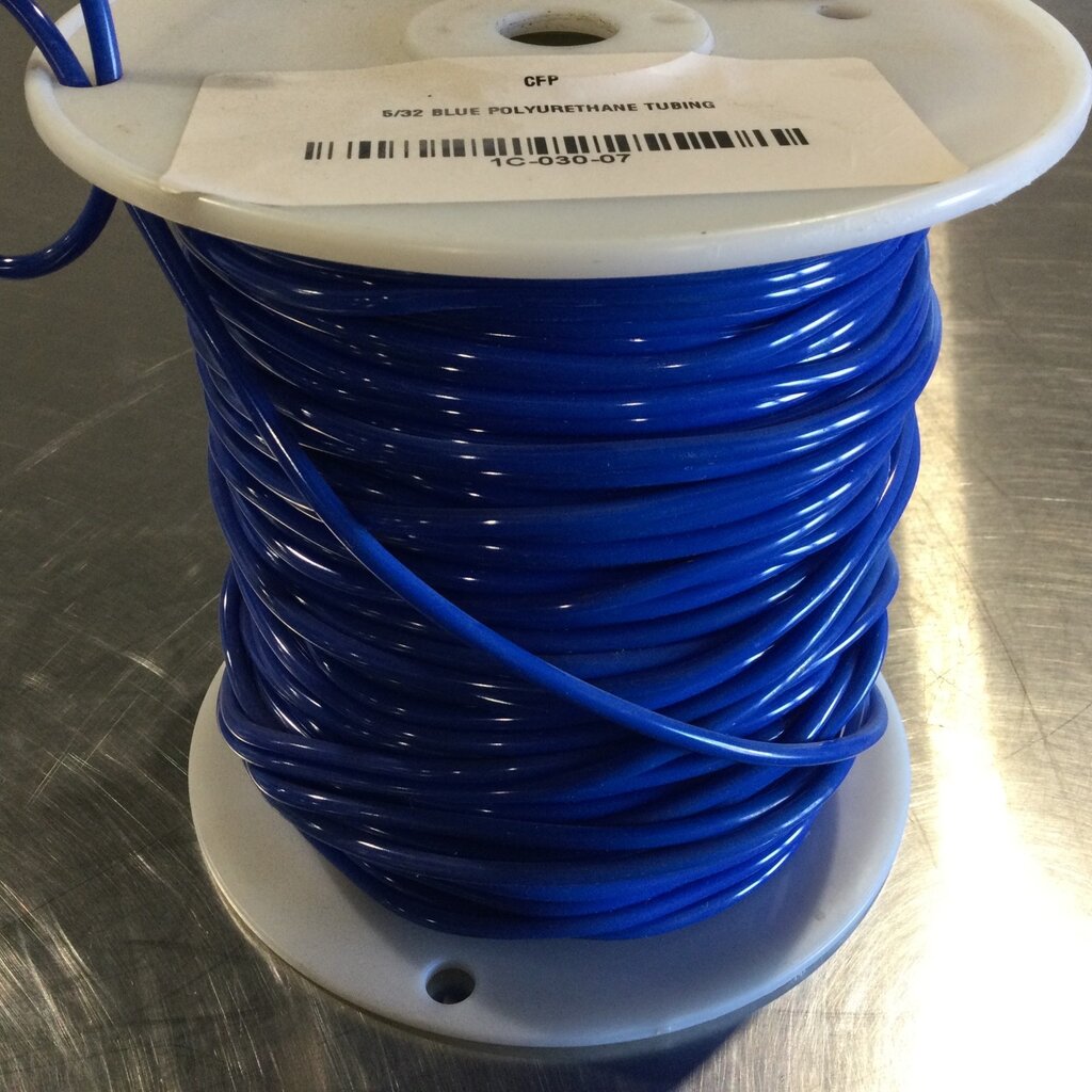 5/32 BLUE POLYURETHANE SOFT TUBING (PER FT)