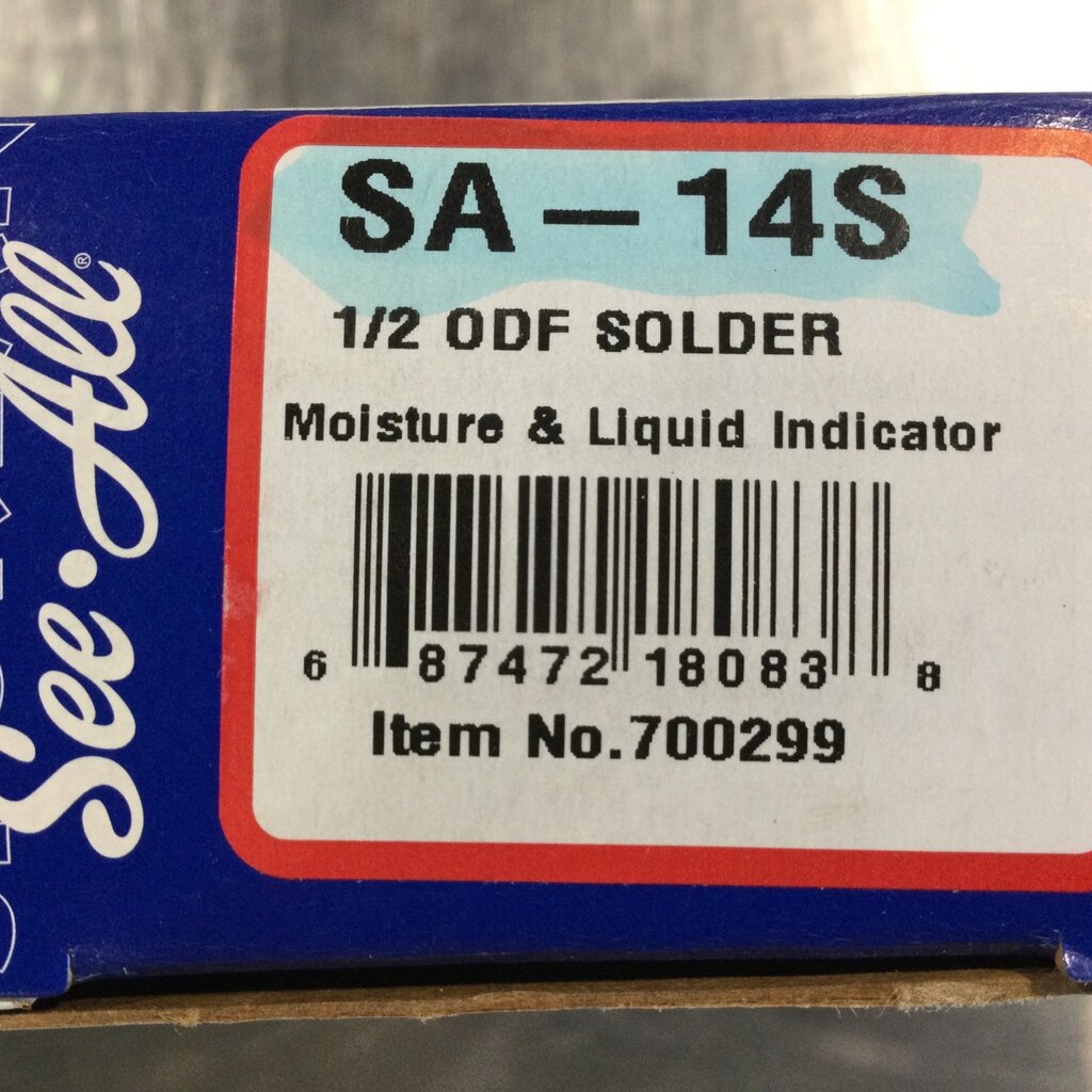 MOISTURE & LIQUID INDICATOR 1/2 SOLDER CONNECTIONS
