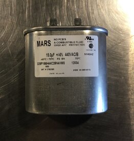 OVAL RUN/START CAPACITOR 15MFD, 440VAC