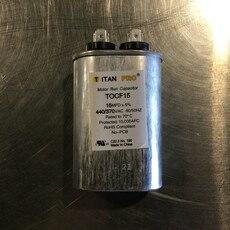 OVAL RUN/START CAPACITOR 15MFD, 440/370VAC