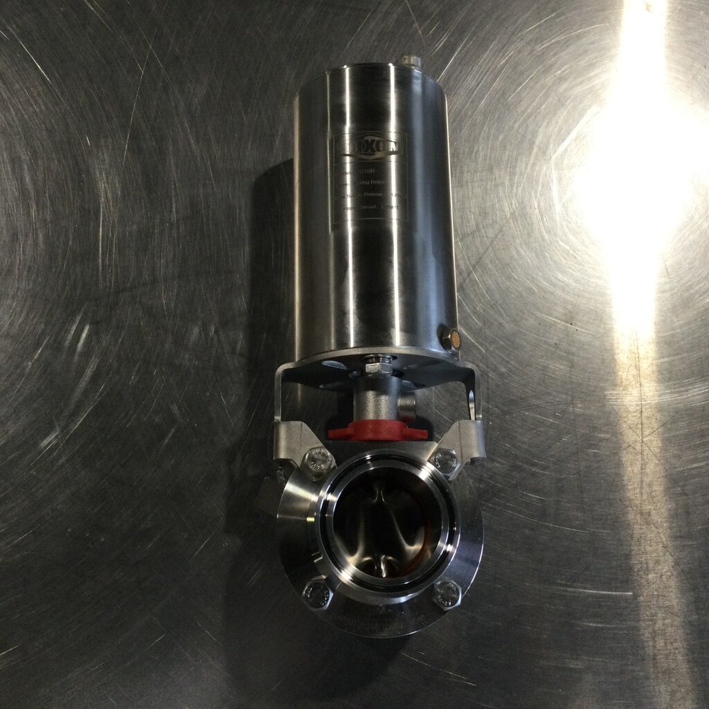 DIXON 2" CLAMP AIR ACTUATED BUTTERFLY VALVE SPRING RETURN