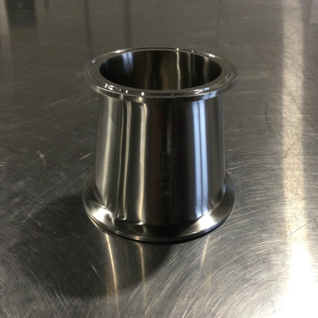 DIXON 3" X 2-1/2 S/S CLAMP CONCENTRIC CONE REDUCER