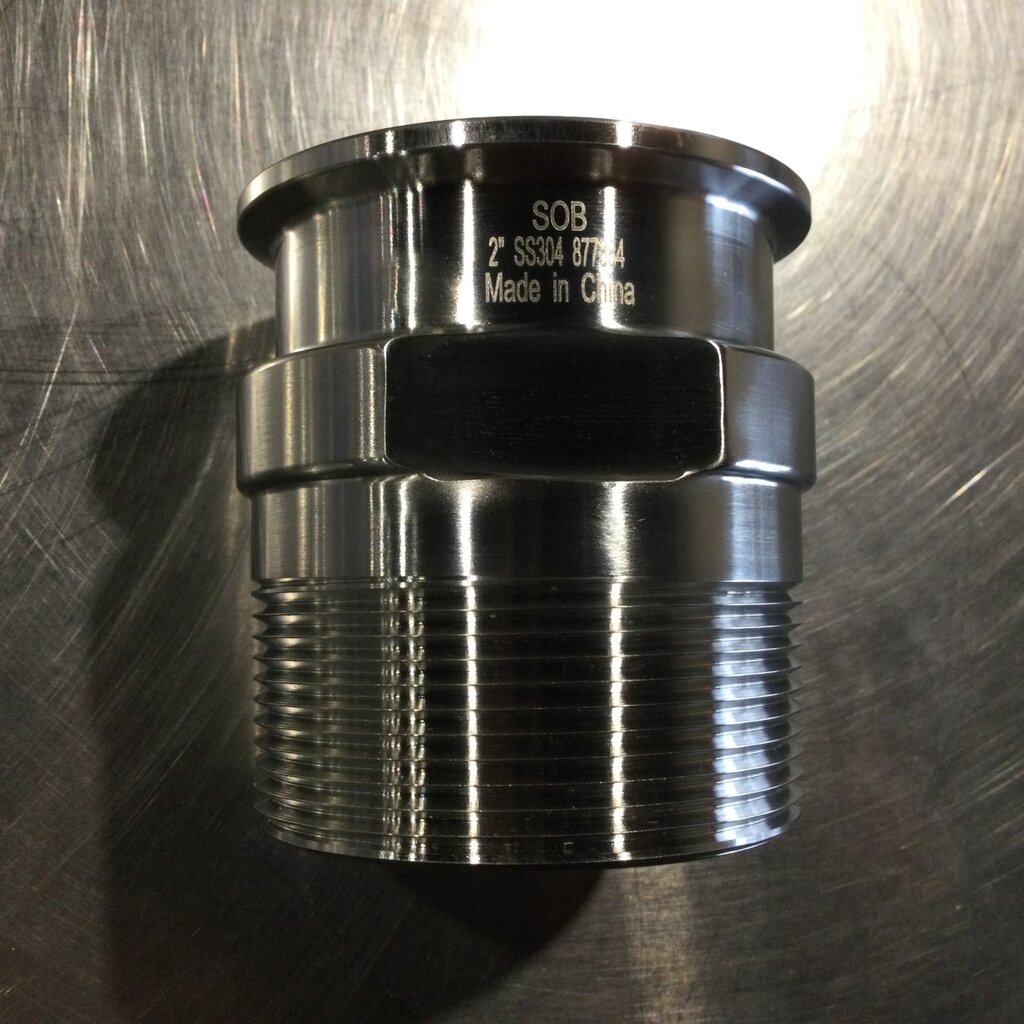 DIXON 2" CLAMP X 2" MPT S/S ADAPTER