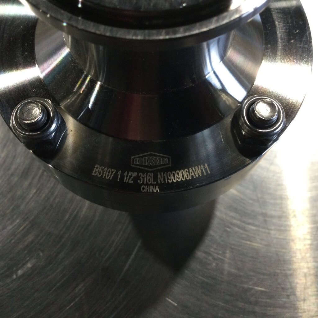 DIXON 1-1/2 CLAMP AIR ACTUATED BUTTERFLY VALVE SPRING RETURN