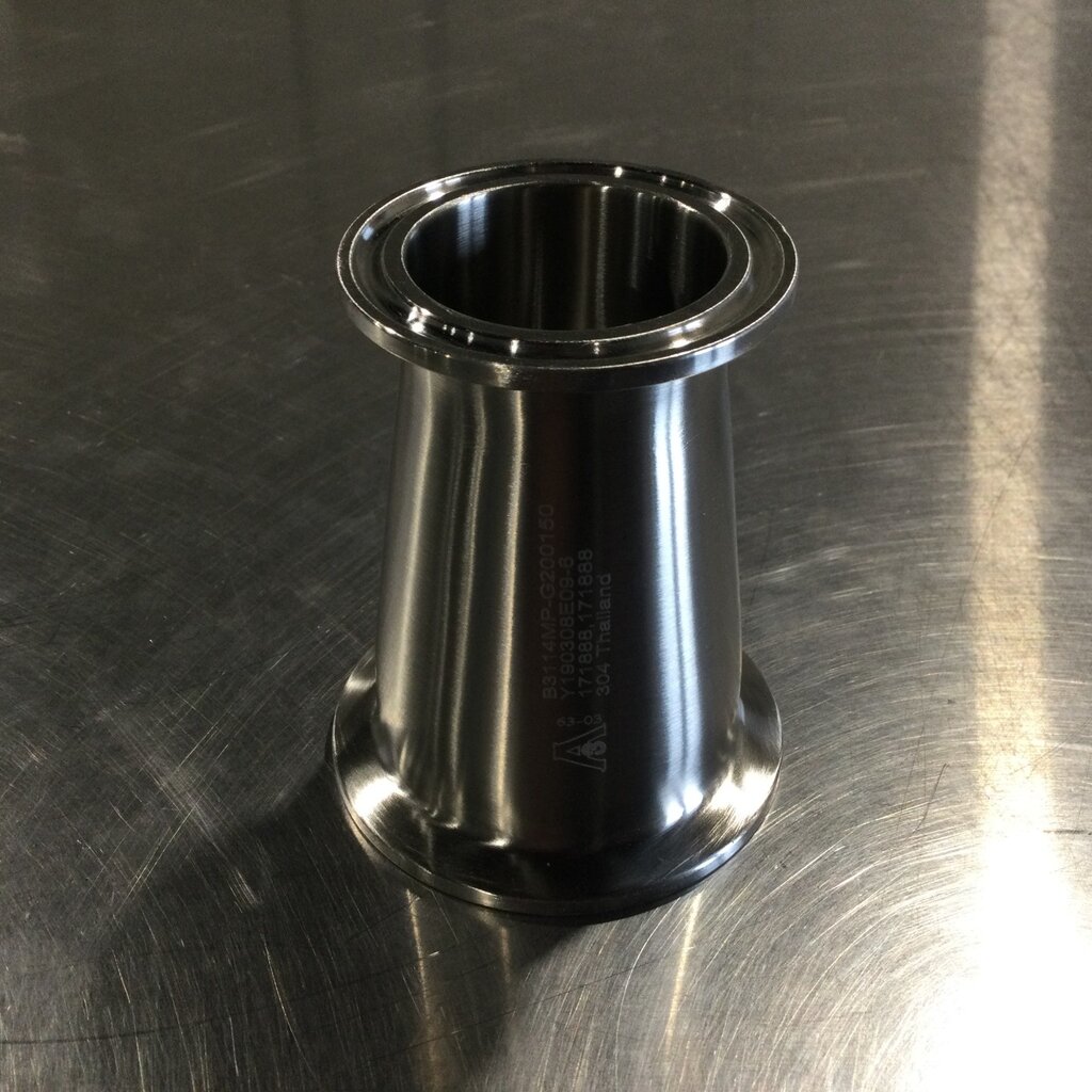 DIXON 2" X 1-1/2 S/S CLAMP CONCENTRIC CONE REDUCER