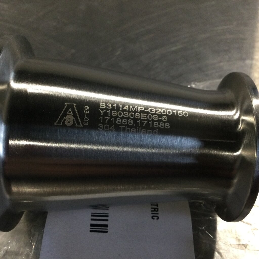 DIXON 2" X 1-1/2 S/S CLAMP CONCENTRIC CONE REDUCER