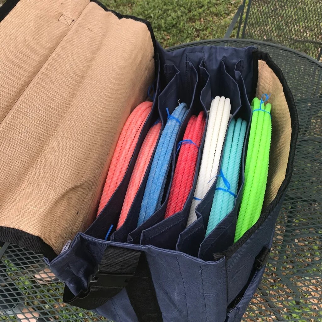 FAST BACK ROPES ROPE BAG DELUXE 7-COMPARTMENTS W/ SHOULDER STRAP