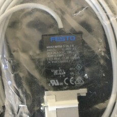 FESTO AIR SOLENOID VALVE, 3/2 CLOSED, MONOSTABLE, FAST SWITCHING W/ CABLE, 24VDC
