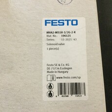 FESTO AIR SOLENOID VALVE, 3/2 CLOSED, MONOSTABLE, FAST SWITCHING W/ CABLE, 24VDC