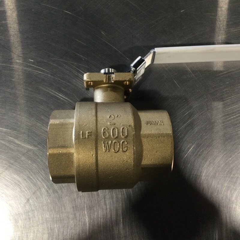 2" JOMAR BRASS BALL VALVE  W/ MOUNTING PAD