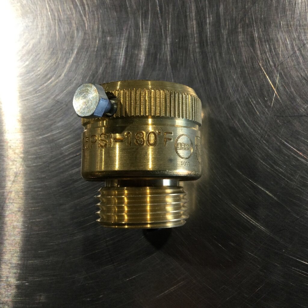 MUELLER WATTS BRASS HOSE BIBB VACUUM BREAKER 125PSI, 180 °F,  .75 GHTM X GHTF