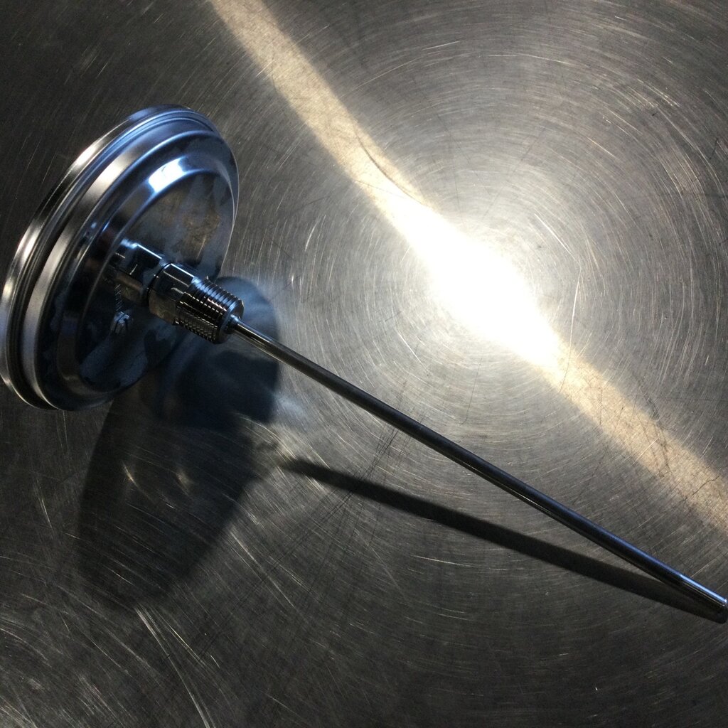 5" THERMOMETER 20/240°F, 1/2 NPT, 9" STEM