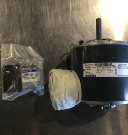 MUELLER CONDENSER FAN MOTOR 1/3HP, 1PH, 230/208V, 1075RPM, CRADLE MOUNT- INCLUDES MOTOR 1972, CAPACITOR TOCF7.5, CRADDLE MOUNT KIT 08096,  MOTOR BASE 30-492