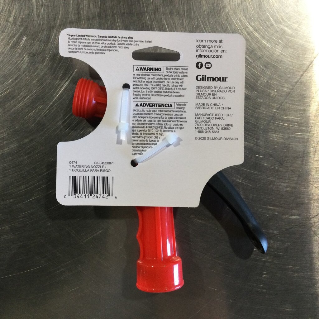 RED POLYMER WATER NOZZLE case of 12