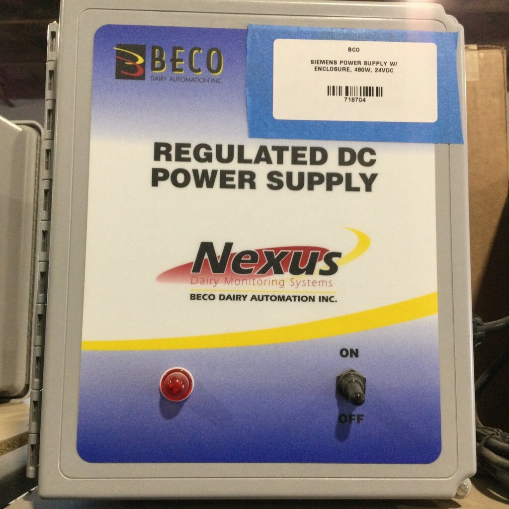 BECO SIEMENS POWER SUPPLY W/ ENCLOSURE, 480W, 24VDC