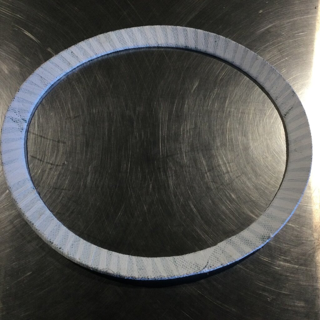 HOT WATER TANK PORT HOLE OVAL GASKET 2,000 psi. 12 ID X 15-1/2 ID, 17-3/4" OD X 14-1/2" OD, 1-1/4 WIDE X 1/4 THICK