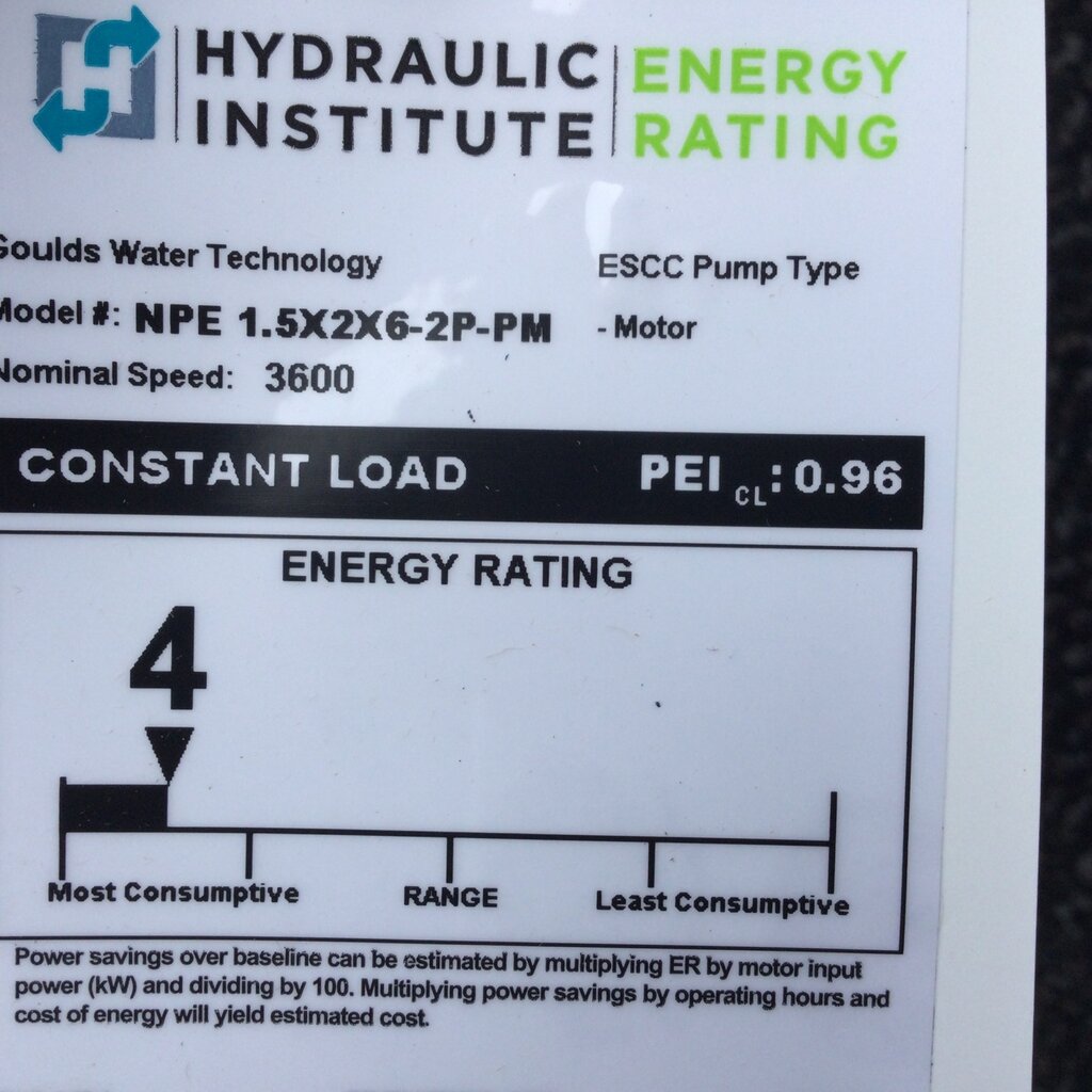 WHRL GOULDS PUMP 3HP, 3PH, 3500RPM, 56J FRAME, 4-1/16 IMPELLER, 1-1/2 NPT DISCHARGE X  2" NPT SUCTION (NEW)