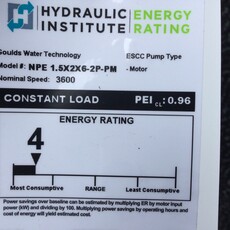 WHRL GOULDS PUMP 3HP, 3PH, 3500RPM, 56J FRAME, 4-1/16 IMPELLER, 1-1/2 NPT DISCHARGE X  2" NPT SUCTION (NEW)