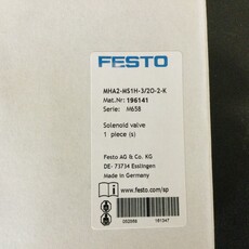 FESTO AIR SOLENOID VALVE, 3/2 CLOSED, MONOSTABLE, FAST SWITCHING W/ CABLE, 24VDC