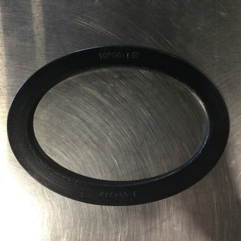 HANSON HOT WATER TANK EPDM OVAL PORT HOLE GASKET 4" ID X 6" ID X 3/4 WIDE X 1/4 THICK