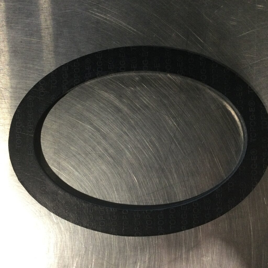 HANSON HOT WATER TANK EPDM OVAL PORT HOLE GASKET 4" ID X 6" ID X 3/4 WIDE X 1/4 THICK