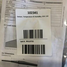 VES SUPRA TOUCH AFX CONNECT TEMPERATURE & HUMIDITY SENSOR